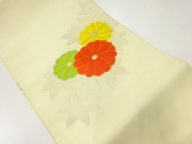 JAPANESE NAGOYA OBI / WOVEN KIKU